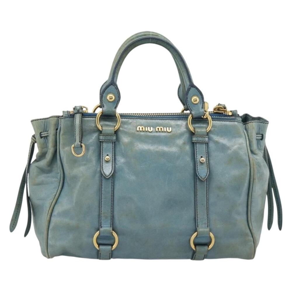 Miu Miu Matelasse Handbag Blue